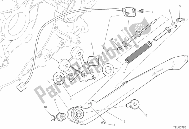 All parts for the Stand of the Ducati Superbike 1199 Panigale S Tricolore 2013